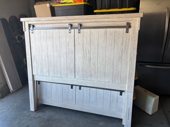 Farmhouse Barn Door Style Bed Headboard and Footboard