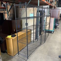 Office Storage Wire Decking Black Metal 