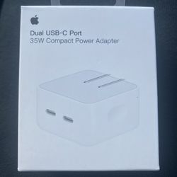35W Dual USB Type-C Port Compact Power Adapter Sealed Box Apple