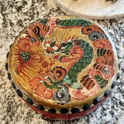 Antique Authentic Chinese Tom-Ton Show Drum