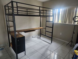 Bunk with computer desk