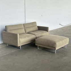 American Leather Down Sofa With Ottoman -Delivery Available 