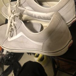 light gray vans (i cleaned them they wearable!)