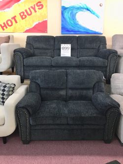 💥Blowout Furniture Sale!💥 Brand New Sofa Loveseat Livingroom Set! $50 Down Takes It Home Today!