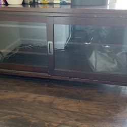 Brown Tv Stand 48x21x20 Fits In An SUV. 