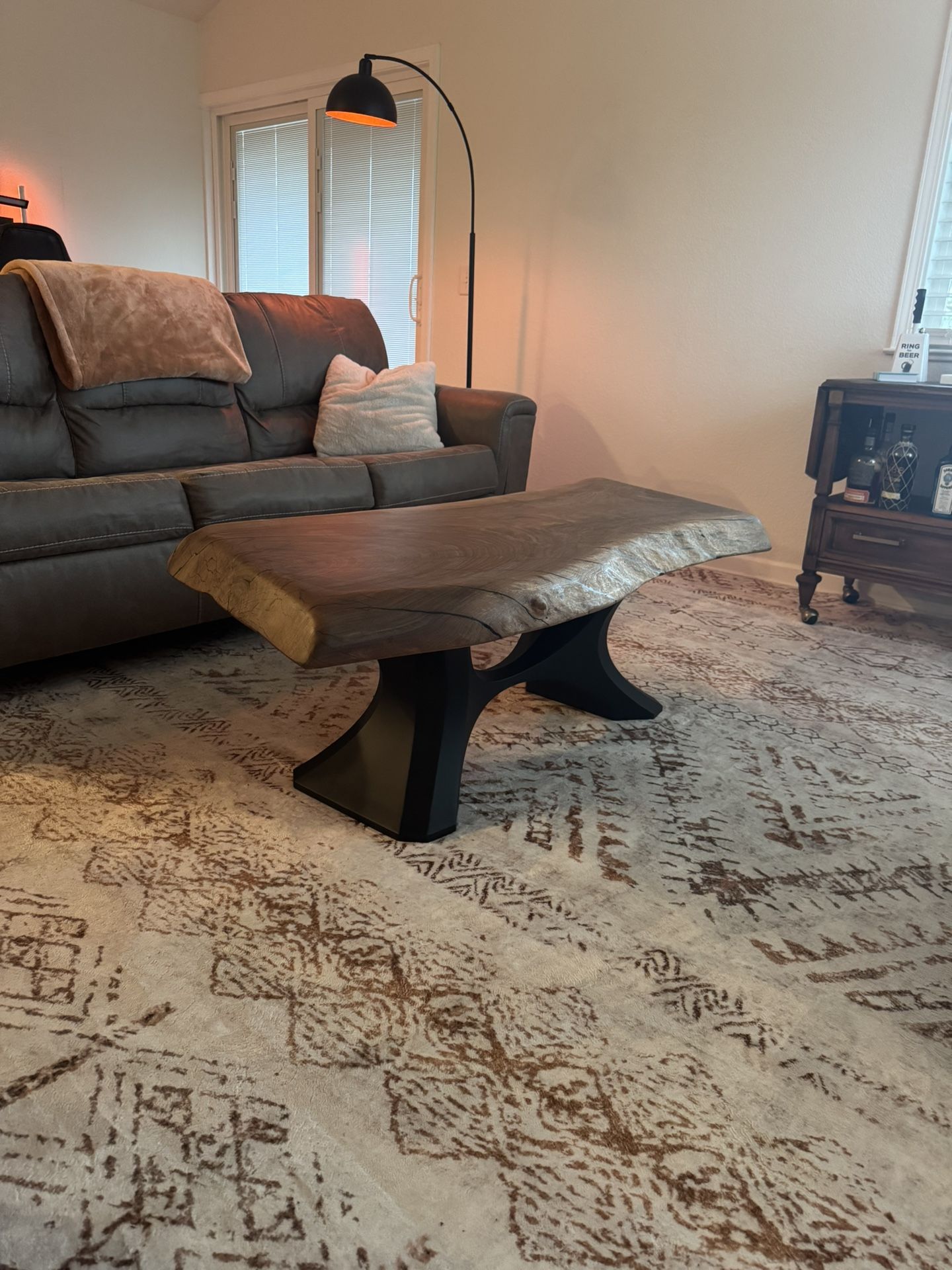 Handcrafted Live Edge Black Walnut Coffee Table