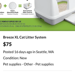 XL pellet cat box