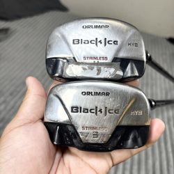 Orlimar BLACK ICE 3 Hybrid Regular Flex Graphite Shaft Hybrid Clubs lot of 2 