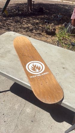 Black label Tony Hawk signed skate deck