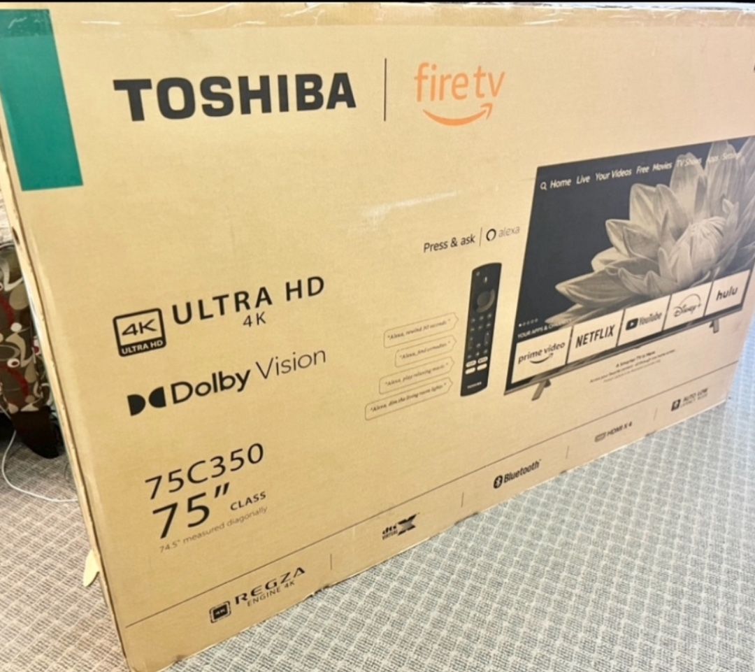 75 Toshiba Smart 4k Hdtv 6 Month Warranty. Free Delivery