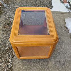 End Table With Glass Top 