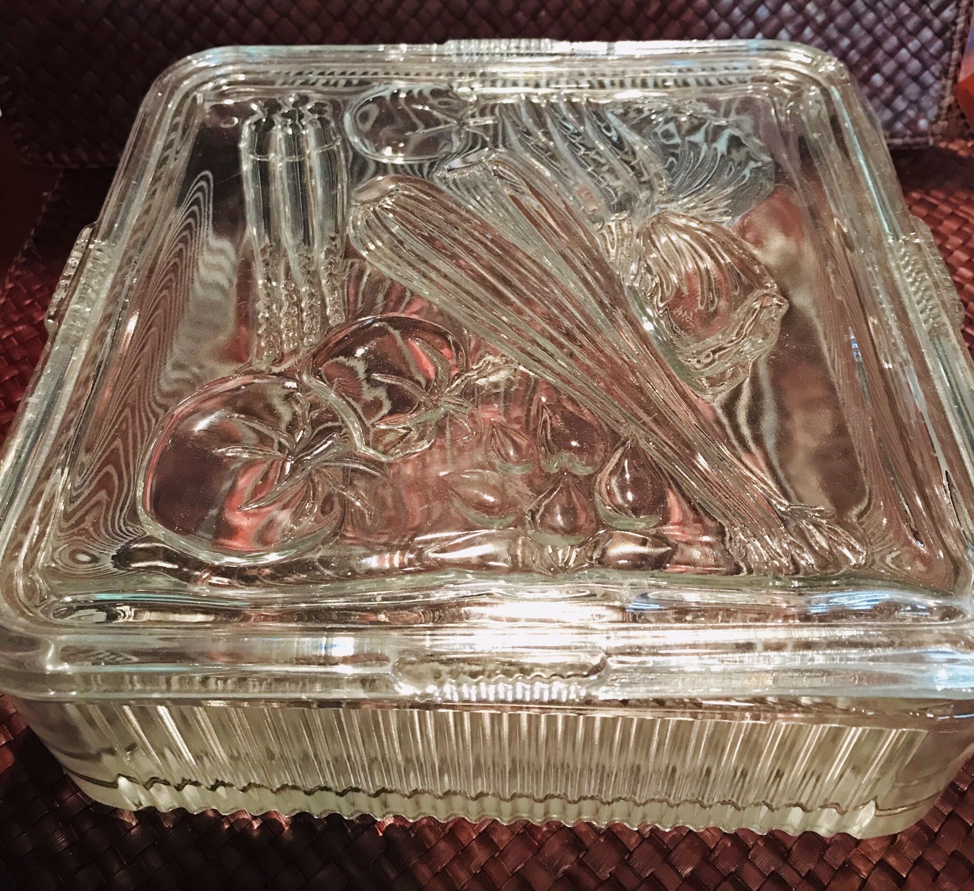 Vintage Federal glass refrigerator box