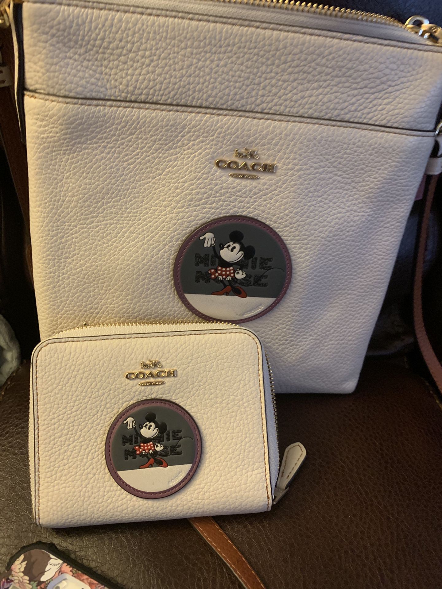 Coach x Disney Minnie Mouse Crossbody bag and wallet