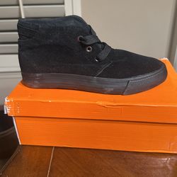 New Black Suede High Top Shoe