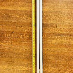 2 x CURTAIN RODS EXPANDABLE - x1 Black + x1 White - 48-80 inches