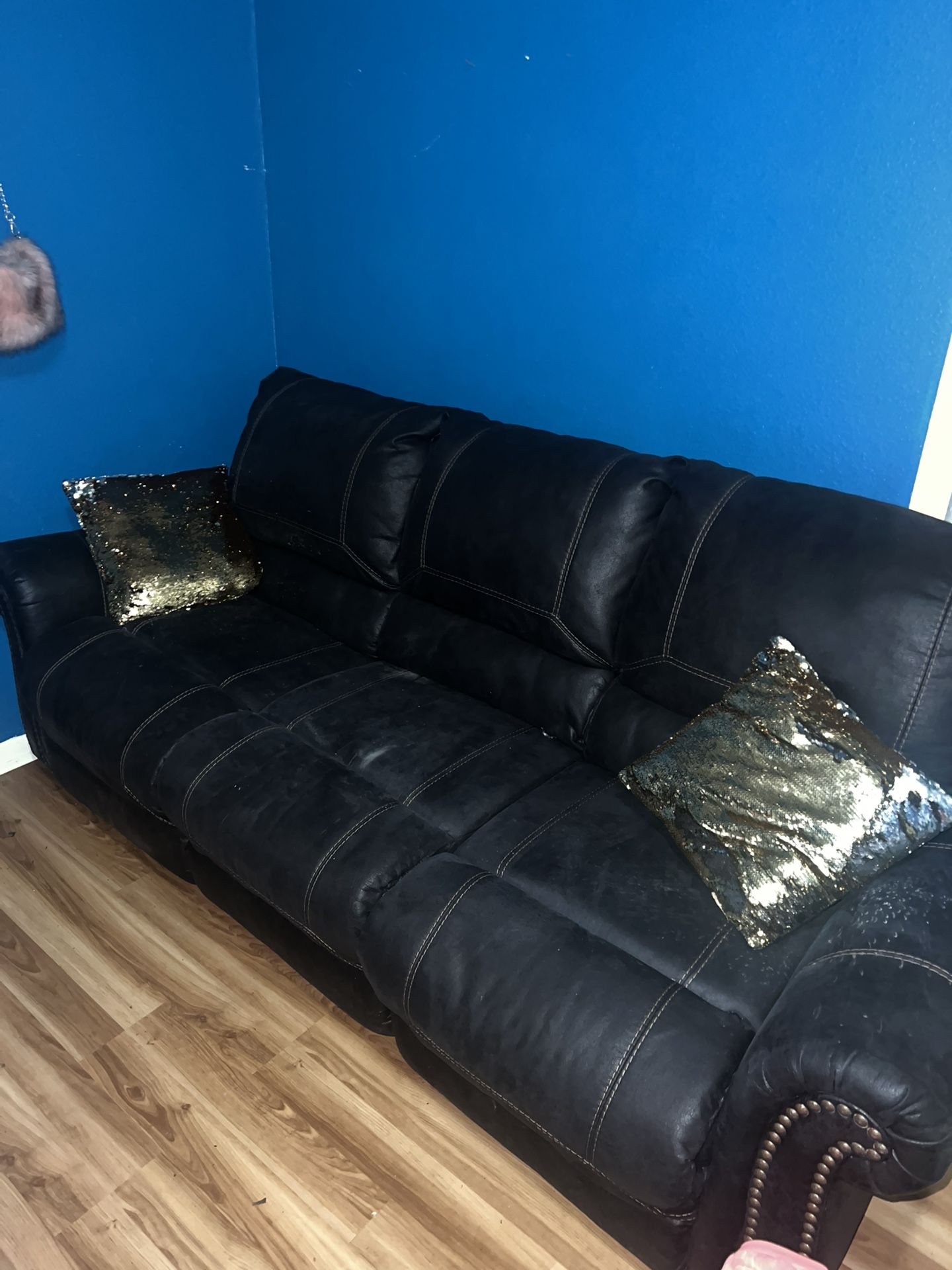 Leather Recline Couch
