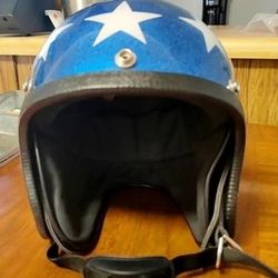 Like New Vintage Stars and Stripes Captain America Easy Rider Motorcycle Chopper Adult Helmet Size Medium