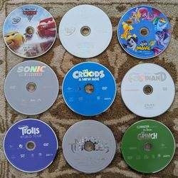Kids DVD movies, disc only - like new - Disney & more - $3 each or 4 for $10