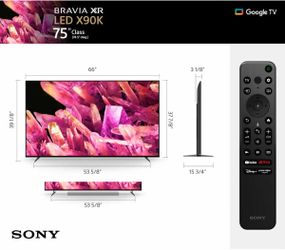 Smart TV 75” Sony Bravia  XR Full Array LED