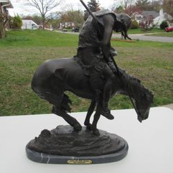 End Of The Trail J. E. Fraser Heavy Bronze/Brass Statue 47 Lbs.


