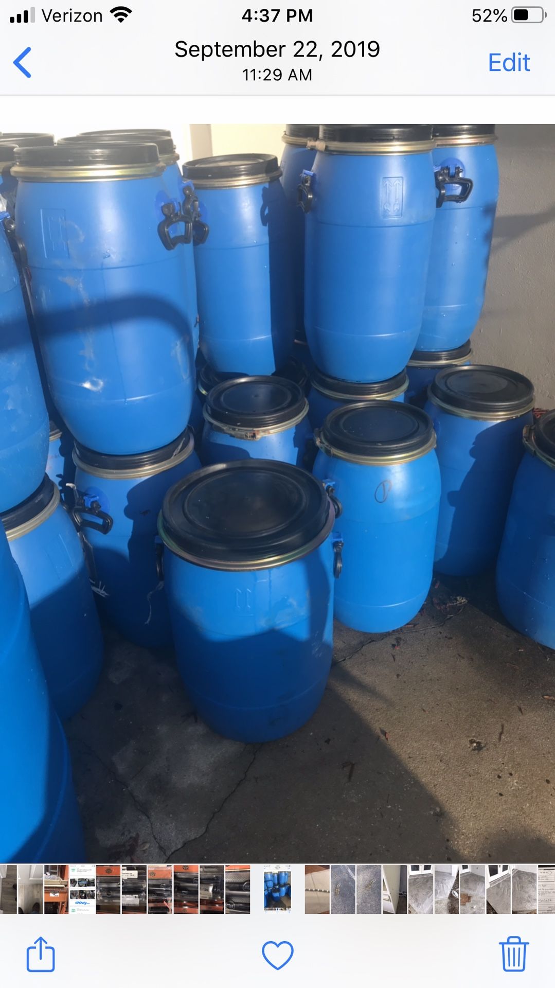 High density plastic barrels
