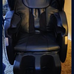 Massage Chair, Zero Gravity, Reclining Black Chair By Real Relax