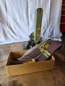 Belt Sander with Extra Sanding Belts