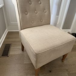Tan Upholstered chair 
