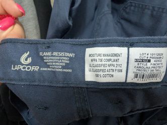LAPCOFR FLAME-RESISTANT  MEN WORK PANTS (3pairs)