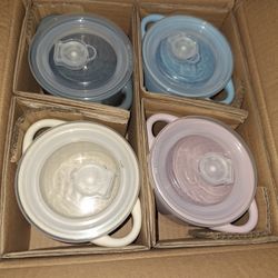 Set Of 4 Soup Bowls With Lids