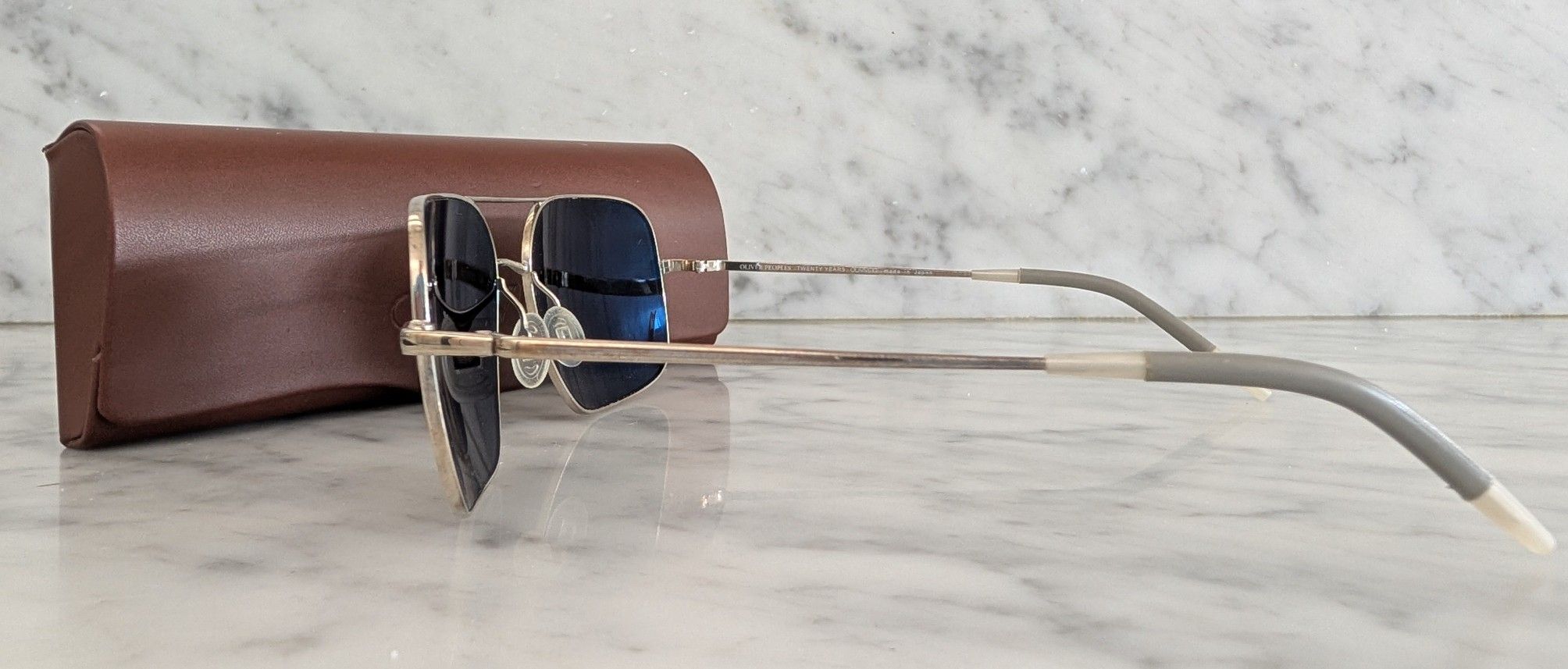 Oliver Peoples Victory 58 Silver Burn Notice Michael Weston Sunglasses