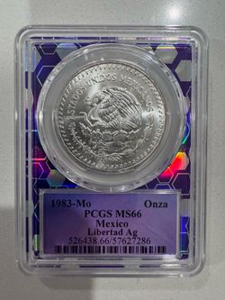 1983 silver libertad. Pcgs ms 66
