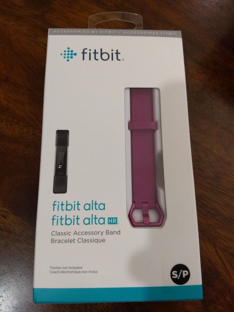 Brand New Sealed Fitbit Alta HR Sleep/Activity Monitor Wristband only - Fuchsia - Elastomer