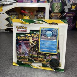 Pokemon TCG Sword & Shield Evolving Skies 3 Pack Blister + Eiscue Promo Card