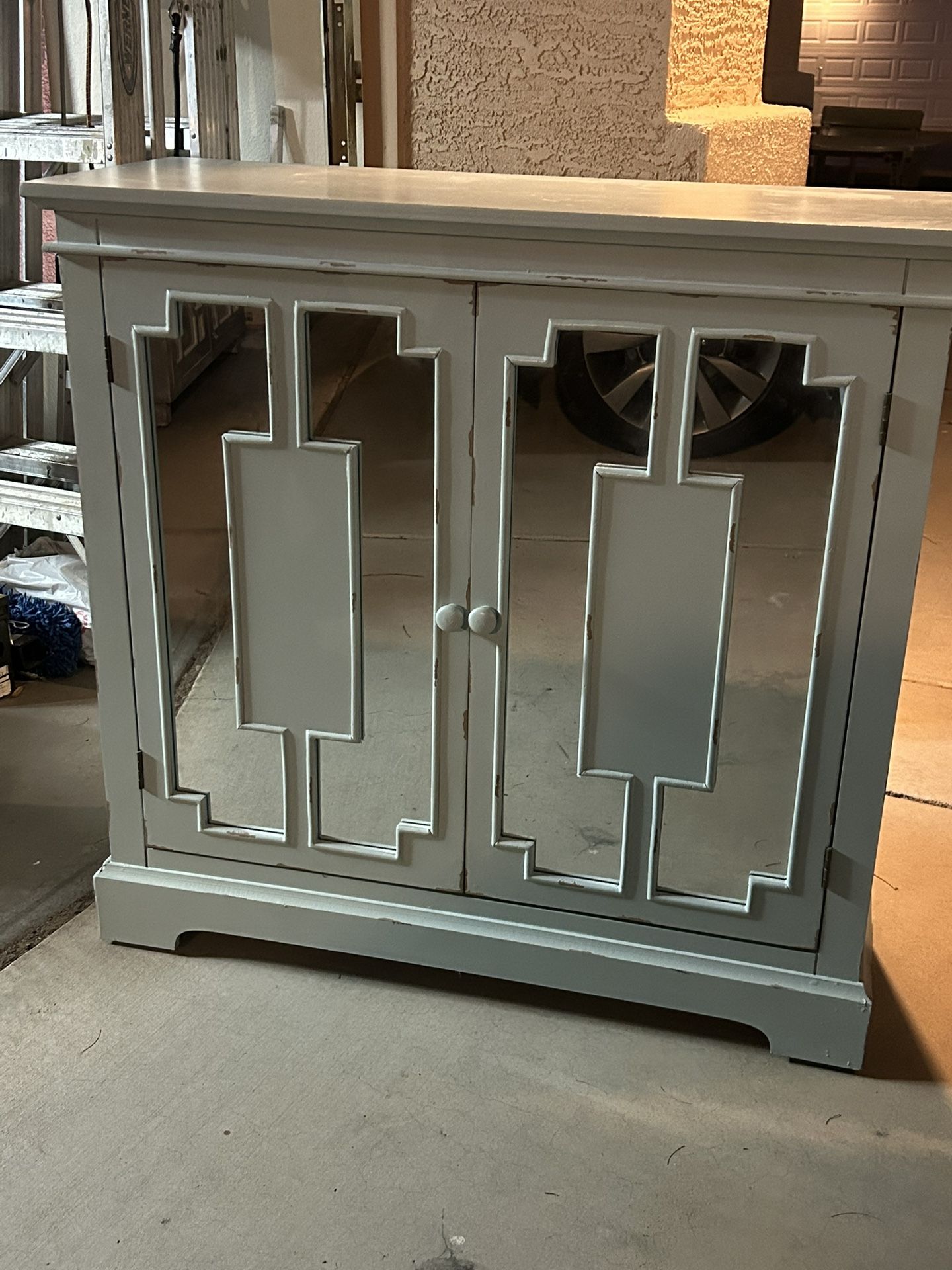 Two Door Sideboard With Mirror Inserts