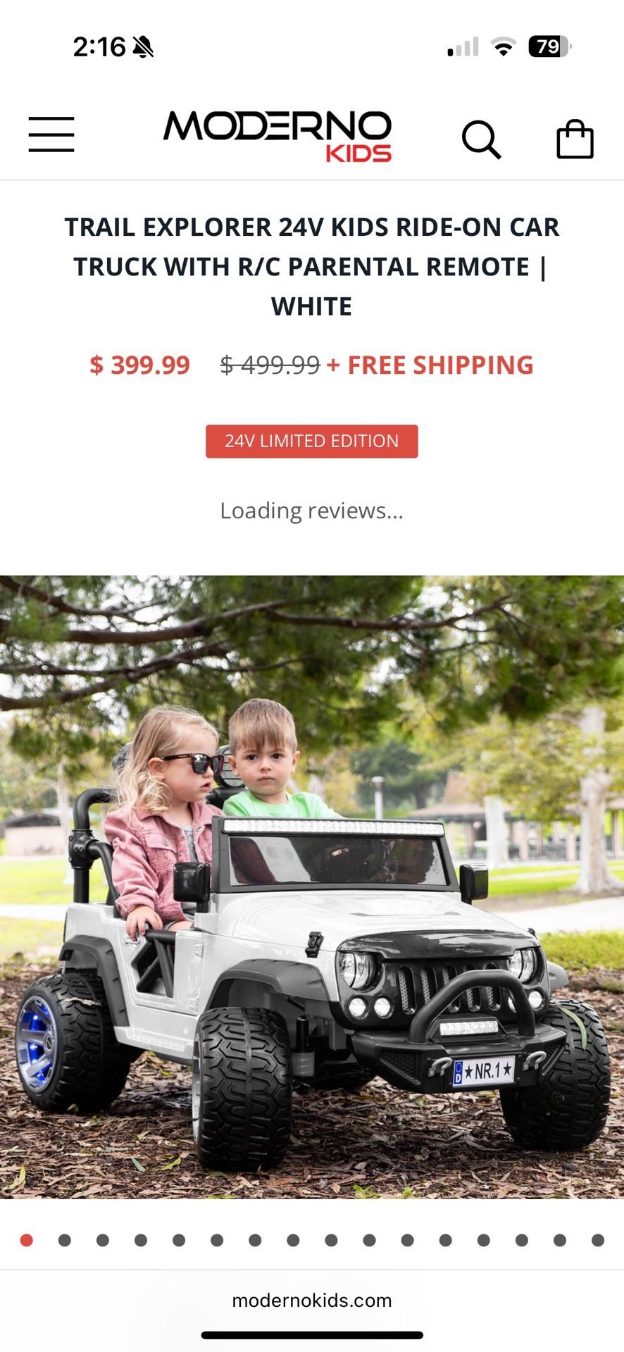 Moderno 12V Ride on Car toy