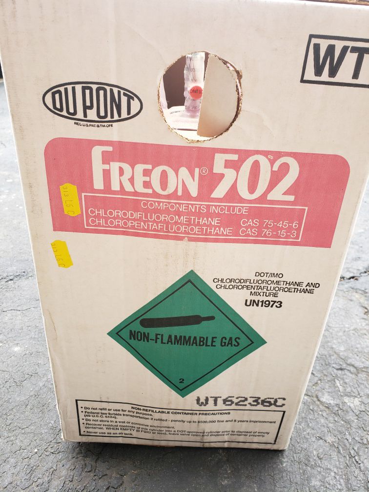 Du Pont freon r502 30lb refrigerant tank brand new in box