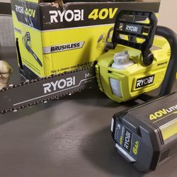 40V HP Brushless 14 in. Cordless Battery Chainsaw with 6.0 Ah Battery and Charger