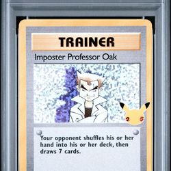 Imposter Professor Oak #73 Celebrations 2021 Pokemon - PSA 9