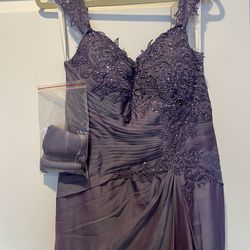 Lavender beaded gown