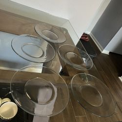 Set Of 5 Glass Plates
