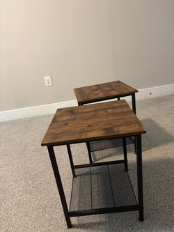 Industrial End Tables Set of 2