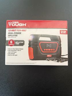 Hyper Tough 12-Volt/120-Volt Dual-Power Inflator (Model RCP-B91A)