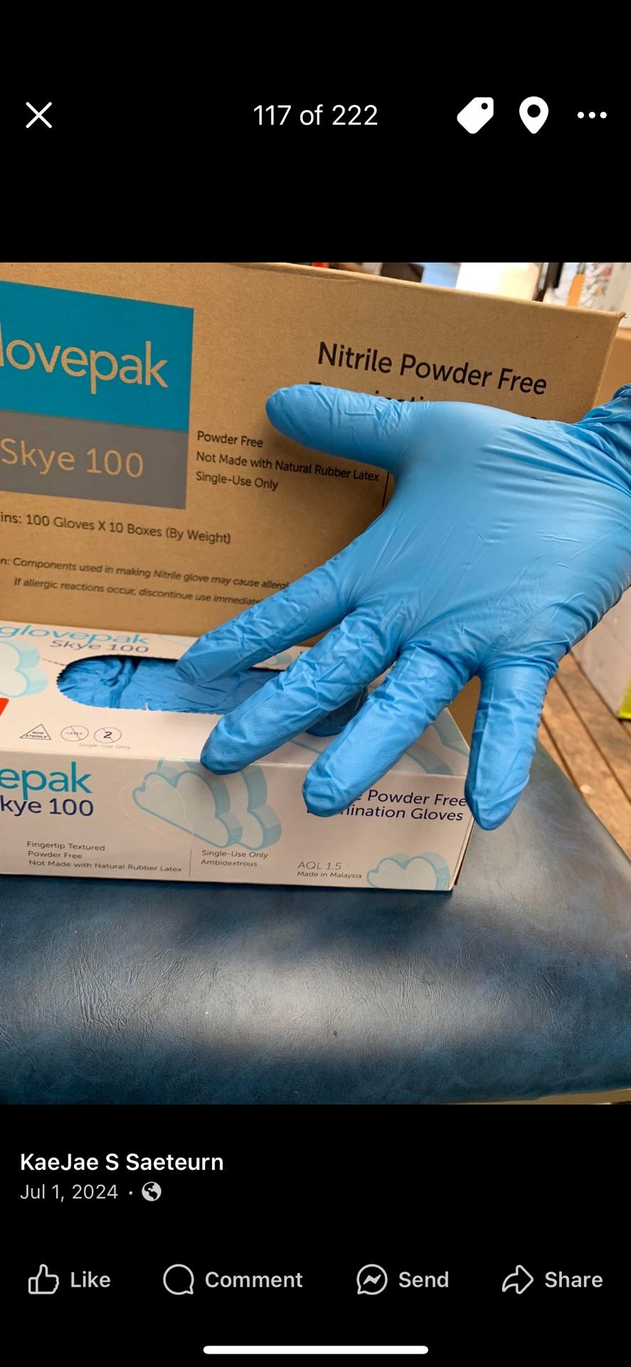 Latex Gloves Powder Free Small