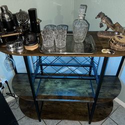 Bar Cart Wine Rack Home Bar 