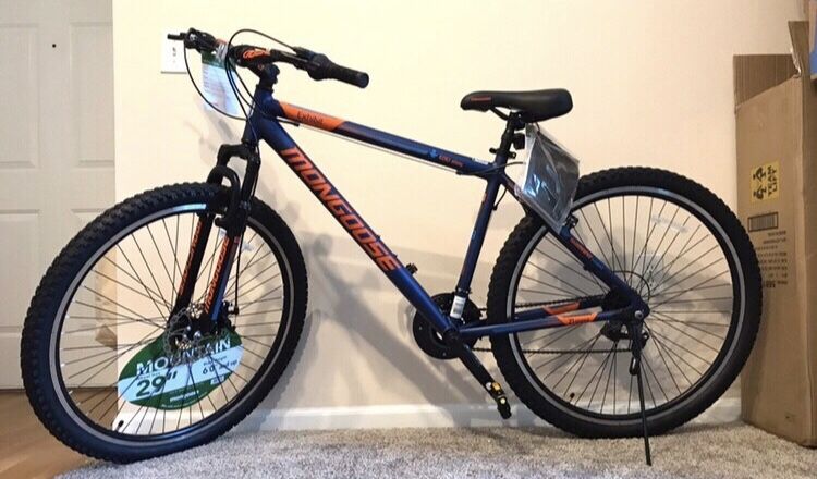 NEW 29" Wheel Orange & Navy Blue Mongoose Mountain Bike