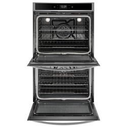 WOD77EC0HS Whirlpool 30 in. Smart Double Electric Wall Oven with Air Fry, When Connected in Black on Stainless Steel