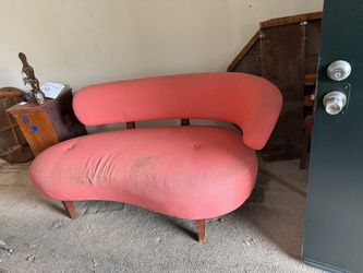 Retro loveseat and chair