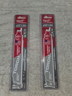 Milwaukee 3 pack of 6" Torch Sawzall Blade $17 each pack Brand New (Price Is Firm)