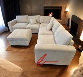 Comfy sofa sectional ~ Xl ottoman included!